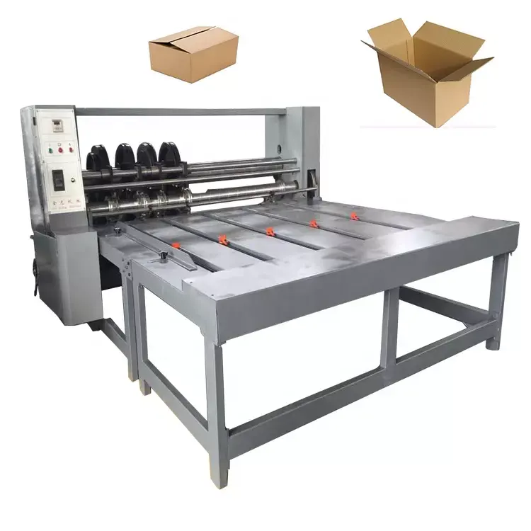Semi-automatic slotting corrugated carton box making machine box making machine
