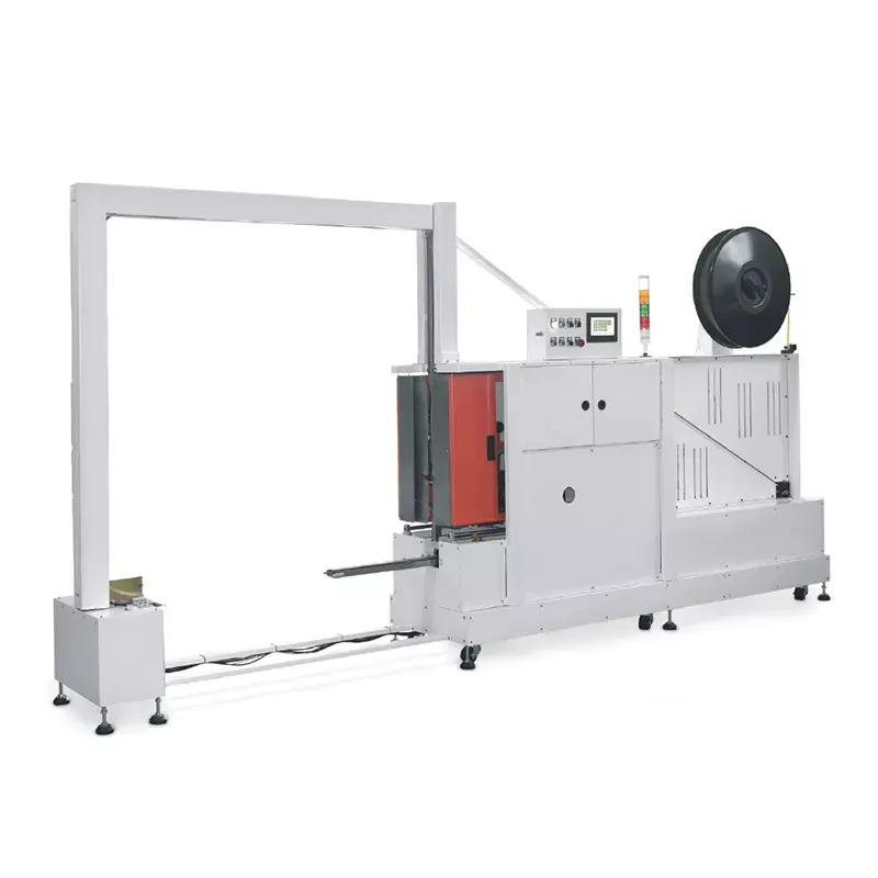 Customized arch size automatic PP/PET strapping pallet skid strapping machine