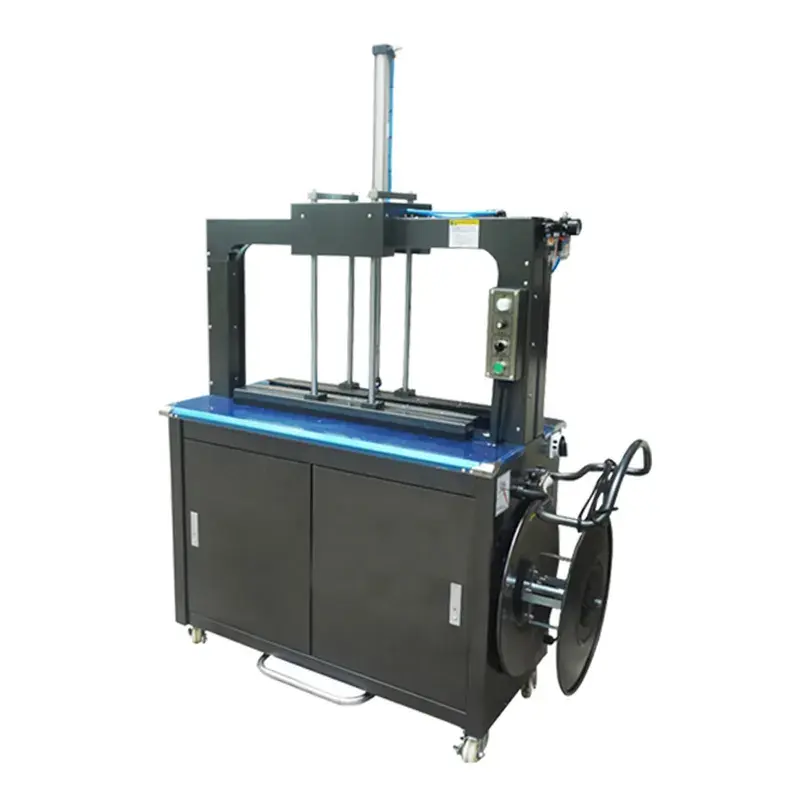 High Speed 5 - 8 mm PP Strap Automatic Corrugated Cardboard Box Strapping Machine with Top Press