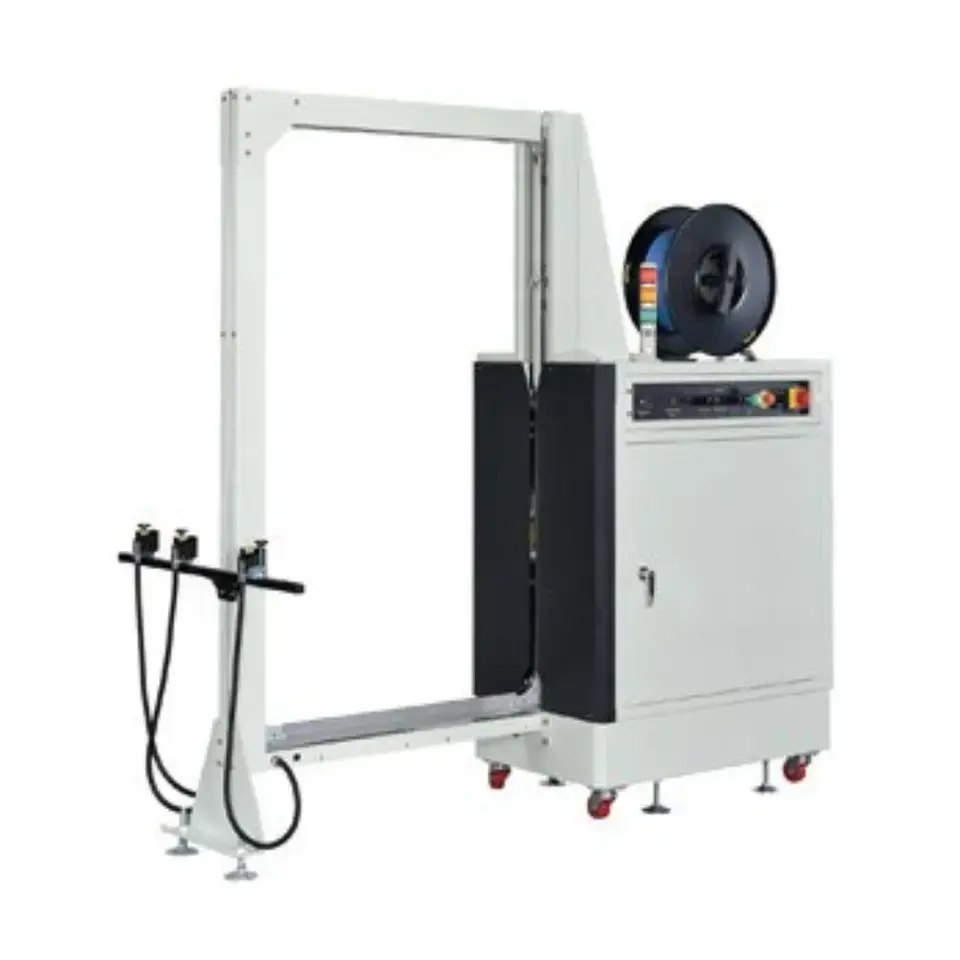 Fully automatic online side sealed Vertical pallet strapping machine