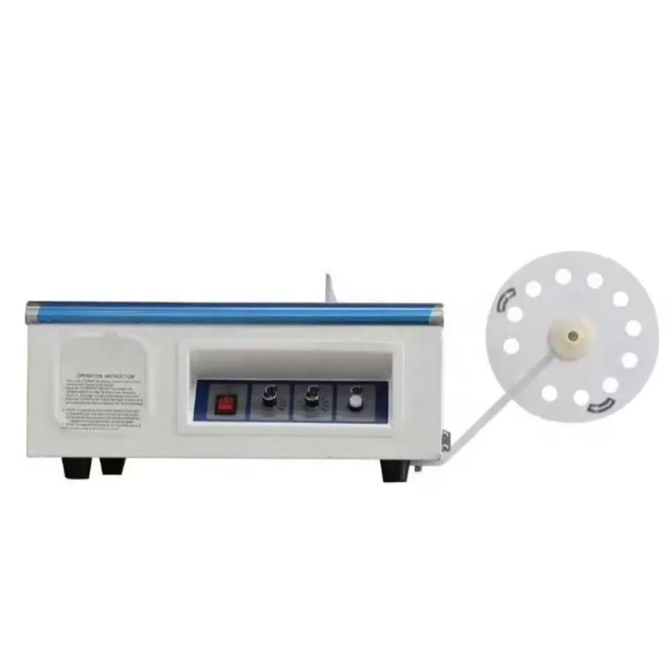 Hot sale electric table top model semi automatic hand pp belt box strapping machine