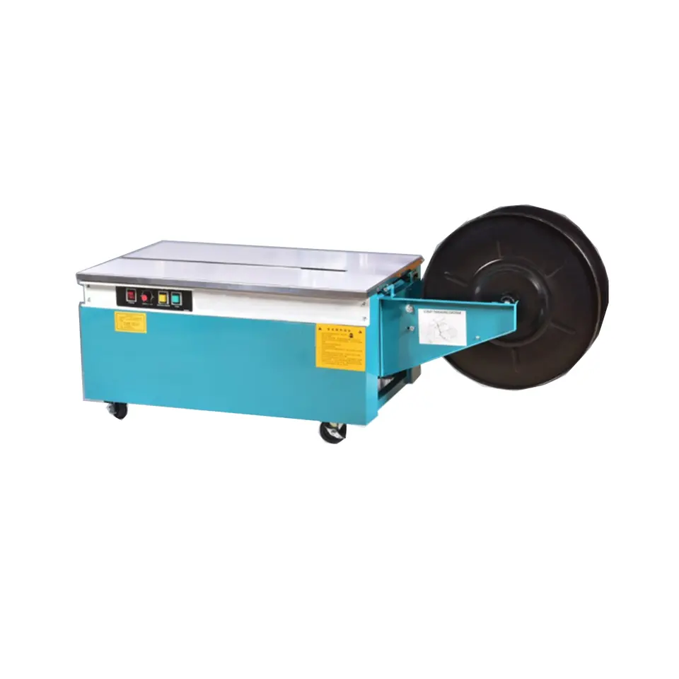 semi auto strapping machine low table type box packing machine pp strapping machine