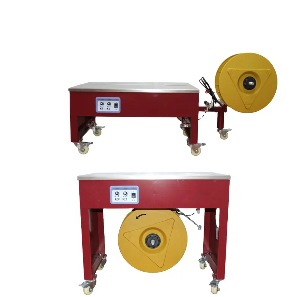 double motors semi auto strapping machine pp strapping machine box packing machine carton packer