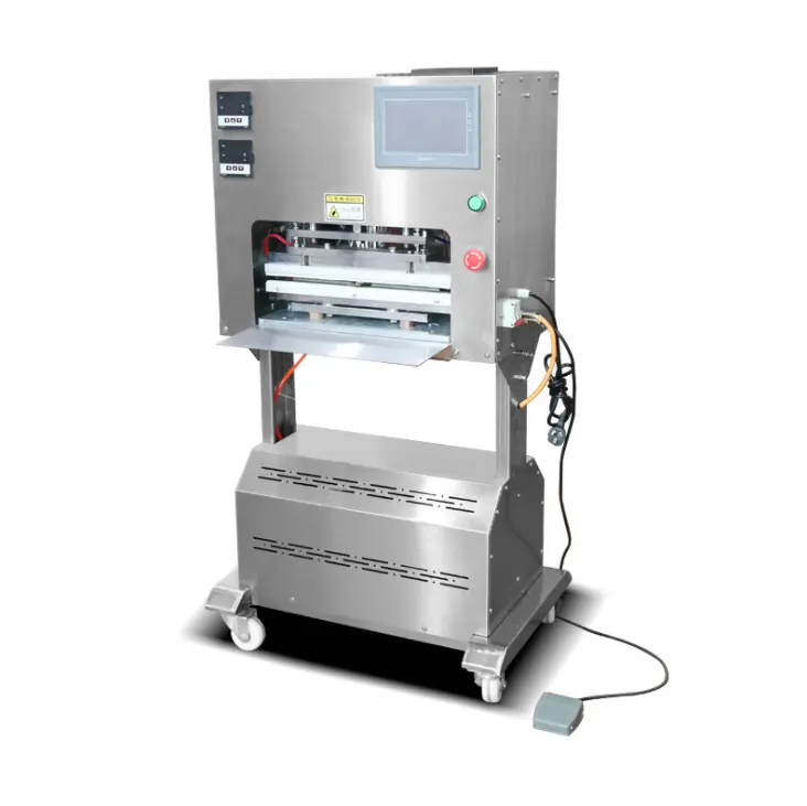 Hot sale QF-400C Continuous Band Sealer pedal control pneumatic vacuum sealing nitrogen filling portable sealing machine