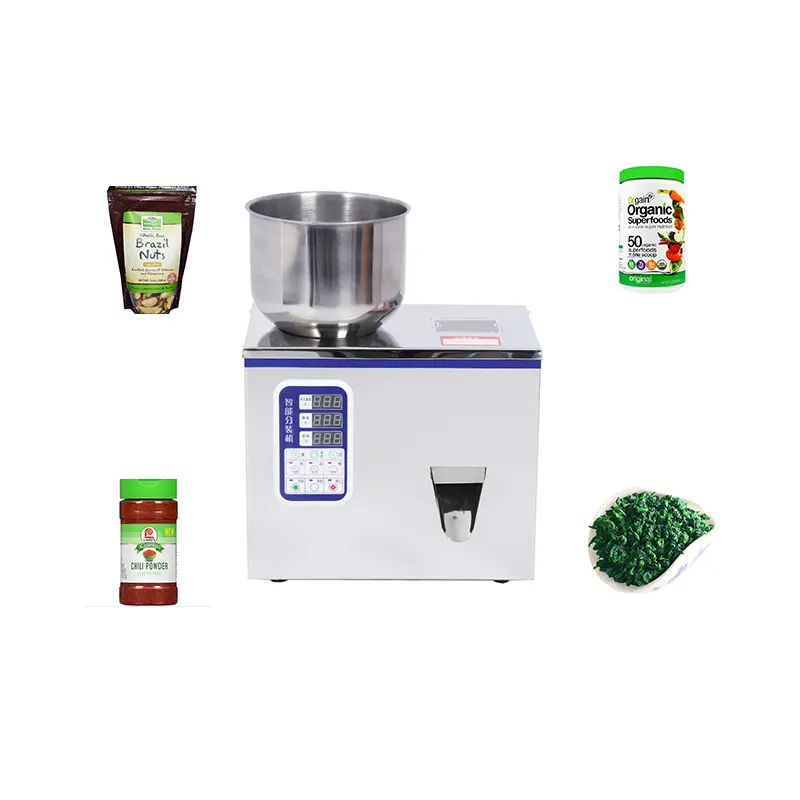 Automatic small food sugar spice powder coffee bean rice pouch grain granule particle sachet tea bag weighing filling machine