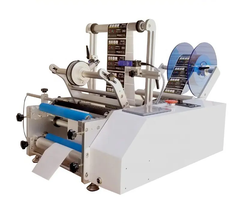 Small Labeling Machine for bottles cans glass label logo printed sticker attaching machine packing machine company use logo