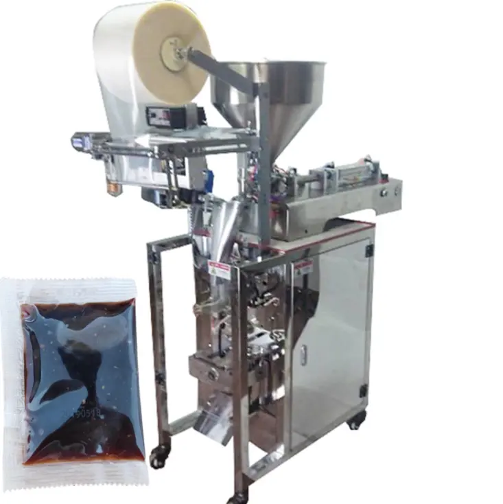 Automatic Plastic Pouch Mustard Cooking Oil/sauce honey ketchup liquid pouch Packing Machine sachet shampoo sauce liquid filling