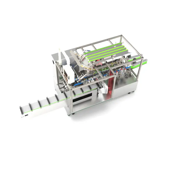 Fully Automatic Sanitary Napkin Carton Box packing Machine paper filling and box sealing packing machine production line
