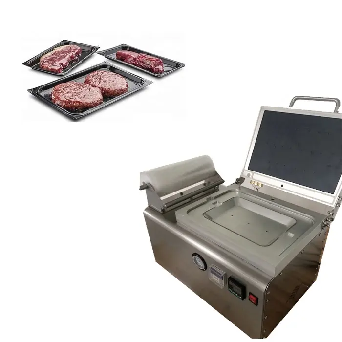 Gas flush Tabletop skin vacuum packaging machine mozzarella cheese