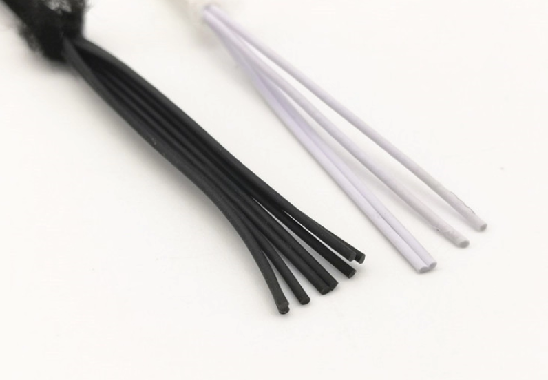 Elastic Rope 1.0mm Diameter color white black